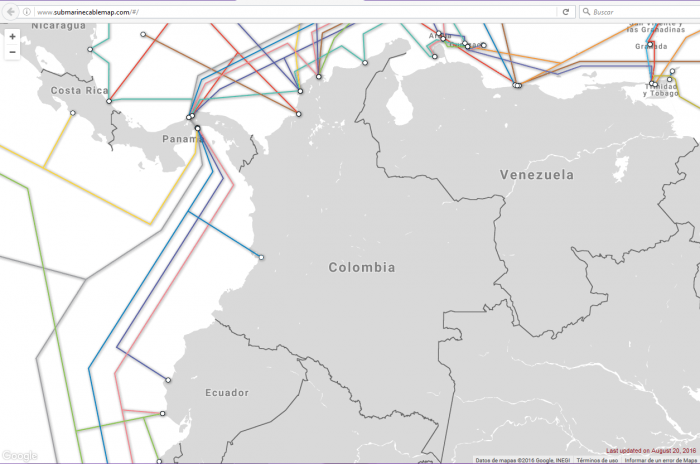 Submarine Cable Map - Colombia